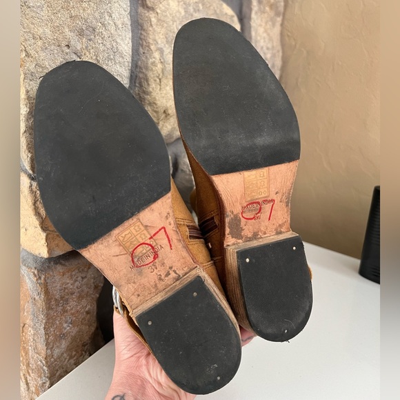 Free People Brown Suede Vienna Ankle Boots Size 37 - Picture 14 of 14